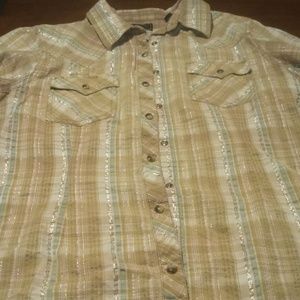 Bits&Bridle Western Snap Up Shirt Size L